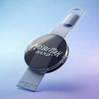 Front view of Purple Mo'Bettah Airplane Phone Holder for MagSafe-compatible iPhone