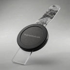 Back view of Clear Mo'Bettah Airplane Phone Holder for MagSafe-compatible iPhone