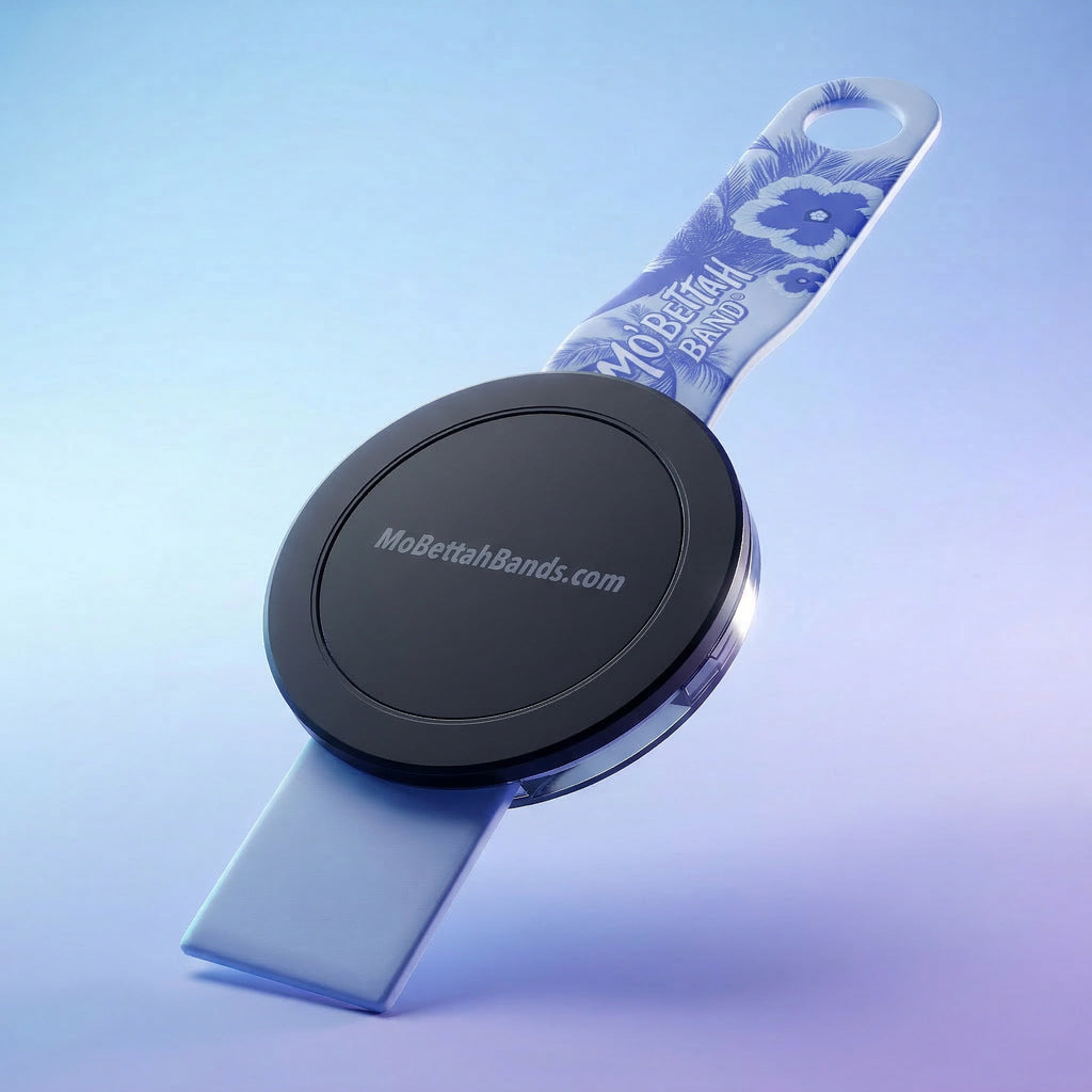 Back view of Purple Mo'Bettah Airplane Phone Holder for MagSafe-compatible iPhone
